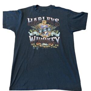 Harley-Davidson Vintage 1988 FT. Worth, Texas Black Graphic Tee Size Medium